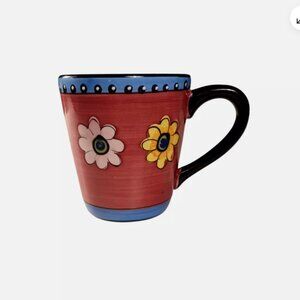 Tabletops Gallery Embossed Coffee Tea Mug Cup Istanbul Floral Colorful